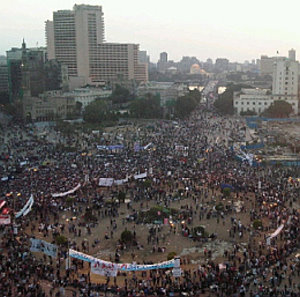 Tahrir-Platz: Al-Jazeera war meist nah am Geschehen (Foto: Al-Jazeera)
