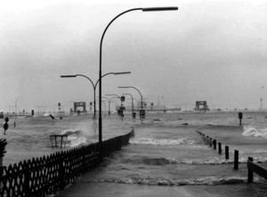 Sturmflut 1962: Hafen von Wyk auf Föhr (Foto: Jann Corinth)