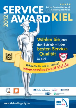 Servicefreundlichstes Kieler Unternehmen gesucht! Abstimmung vom 11. April bis 23. Mai auf www.serviceaward-kiel.de.