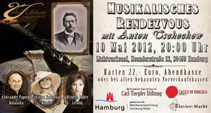 Musikalisches Rendezvous mit Anton Tschechow – 20 Karten für Konzertlesung am 10. Mai im Lichtwarksaal in Hamburg zu gewinnen