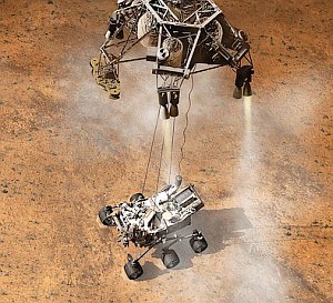 Curiosity-Landung: Hinweise auf Bewohnbarkeit gesucht (Bild: NASA)