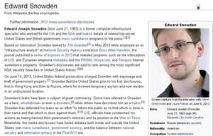 Senat macht Snowden auf Wikipedia zum Verräter – IP-Adresse führt ins Washingtoner Kapitol – Genaue Quelle unbekannt