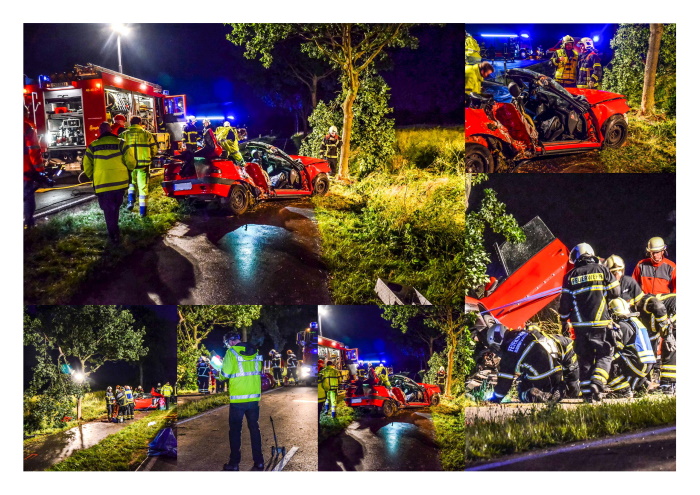 Schwerer Verkehrsunfall auf der Strandstraße am Ortsausgang Dannau